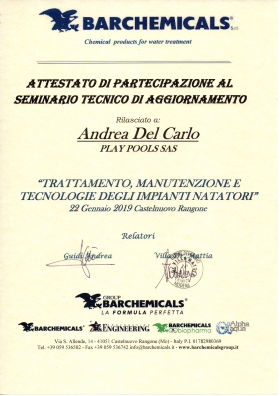 Aggiornamenti tecnici - PLAYPOOLS PISCINE LUCCA